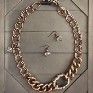 Beautiful embellished large chain linked necklace